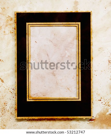 empty stained school photo frame
