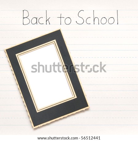 old school photo frame with Back to School - perfect for scrapbooks