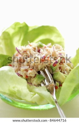 Flaked skate salad