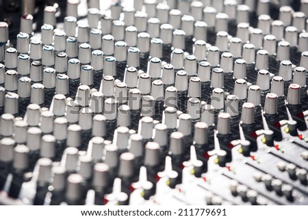 Professional Audio Mixer close up image