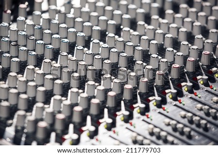 Professional Audio Mixer close up image