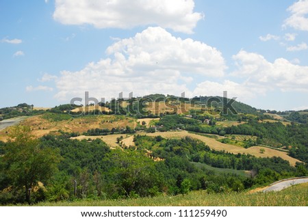 Italy. Romagna Apennines landscape around Santa Agata-Feltria