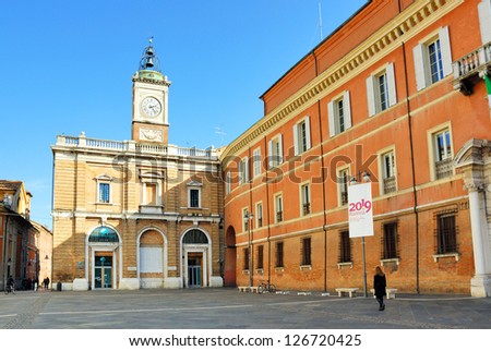 RAVENNA, ITALY Ã¢Â?Â?OCTOBER 27: tourists walking in People square. The city defined by UNESCO heritage of humanity has 3 million tourists per year. October 27, 2010 Ravenna Italy