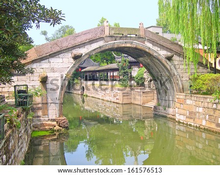 NANXUN, SHANGHAI, CHINA Ã¢Â?Â? AUGUST 28: one of the many village ancient bridges. The Nanxun water village is Shanghai tourist attraction with 100000 visitors year. August 28, 2004,Nanxun, China
