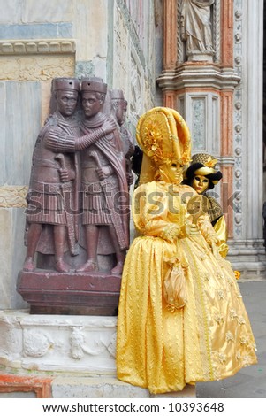 Venice carnival.Past and present time