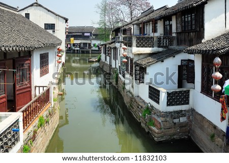 China,Shanghai water village Zhujiajiao