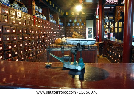 China Shanghai Zhujiajiao antique medicine shop
