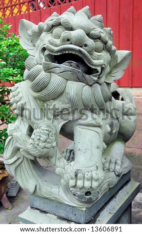 China Ningbo ancient granite dragon