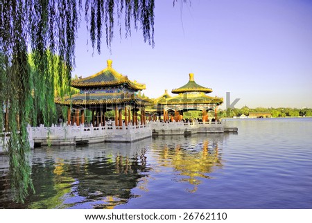 China Beijing Beihai imperial park five dragon pavilions