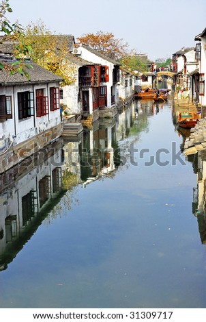 China, Shanghai water village Zhouzhuang.