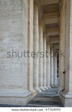 Rome, columns at Vatican square
