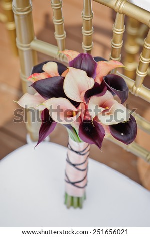 Bridal bouquet of  Calla lily