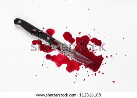 bloodied knife