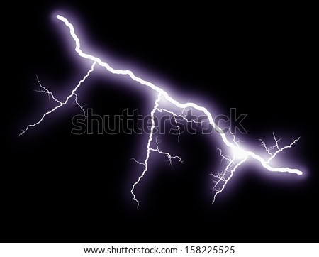 Lightning bolts at night show the power and beauty of an electrical arc