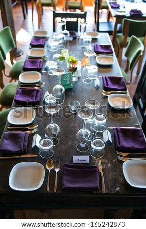 Rustic Wedding Reception Table Setting