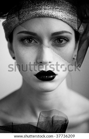 fashion portrait of extremly beautiful young woman for magazine cover