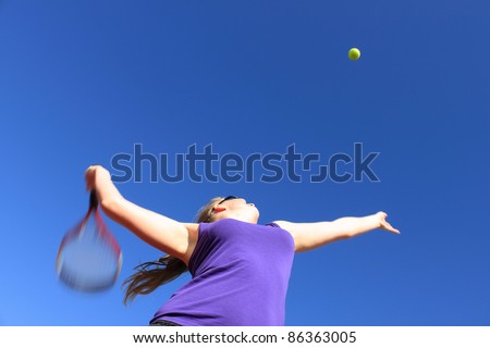 Tennis Serve Blurred Motion