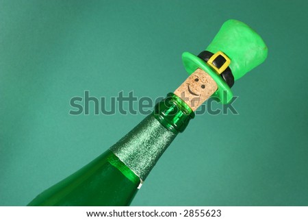 Beer bottle with a funny cork