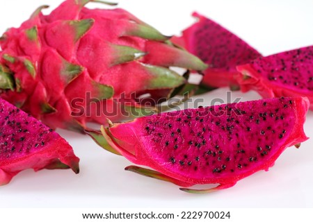 Dragon fruit pink color.