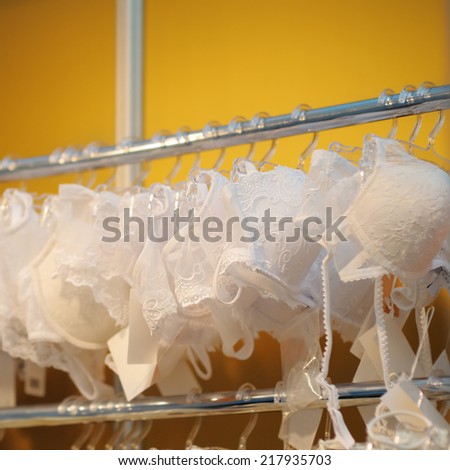Beautiful woman underwear clothes on a hanger