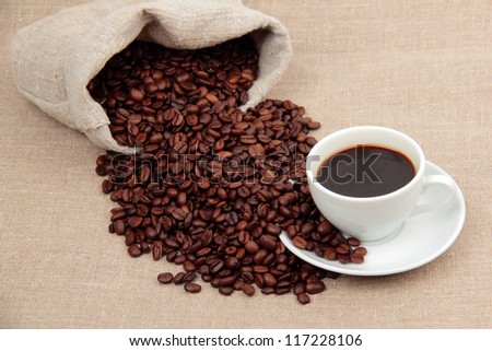 Cup of coffee on Food and Drink conceptual theme