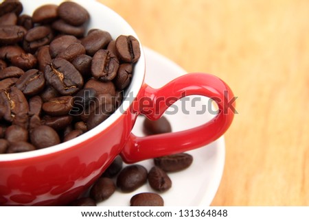 natural raw coffee beans