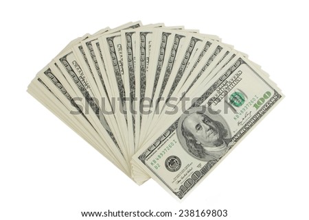 Stack of hundred-dollar bills