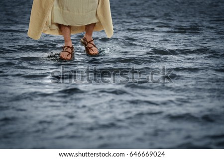 Jesus walking on the waters