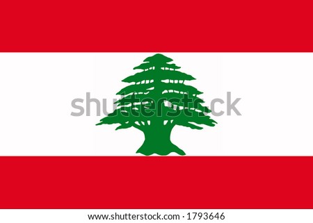 stock photo : Lebanese flag