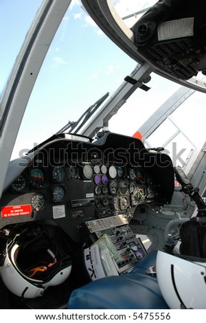 Instrumentation in medical helicopter cockpit