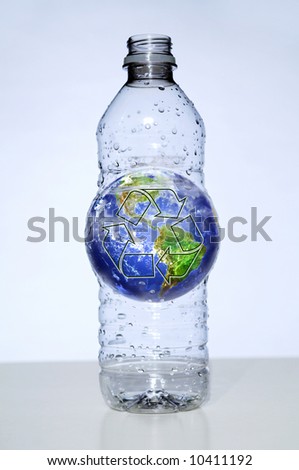 plastic water bottle clip art. stock photo : Plastic water