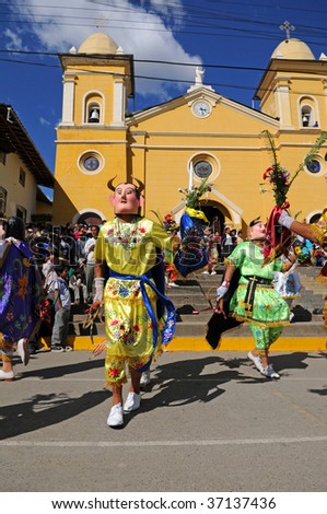 PERU, CAJABAMBA - SEPTEMBER 6: Peruvian folklore dance \