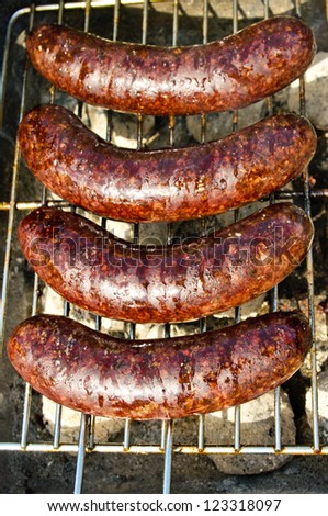 Black pudding on the grill