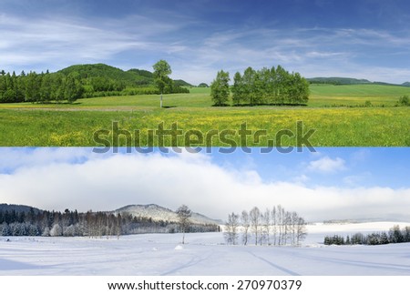 Comparison of 2 seasons - winter and summer