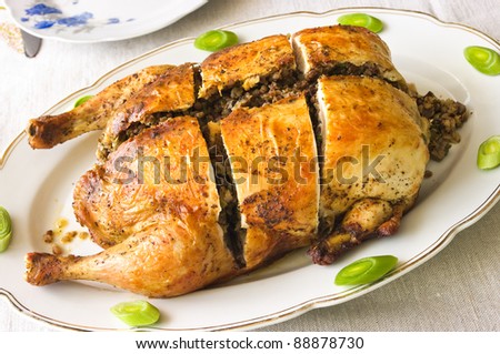 Stuffed chicken with buckwheat