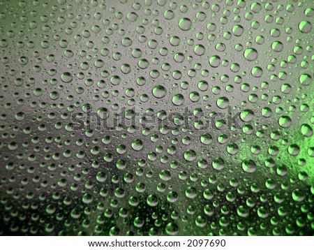 grey and green water drop