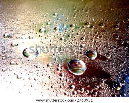 silver water drop for background