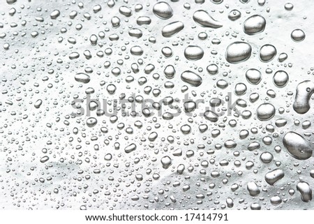 silver water drops for background