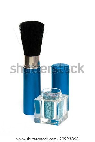  (O) (ميك اب ) (O) Stock-photo-blue-make-up-eyeshadows-and-cosmetic-brush-20993866