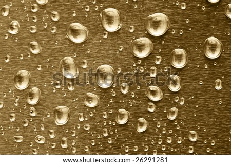 brown water drops for background