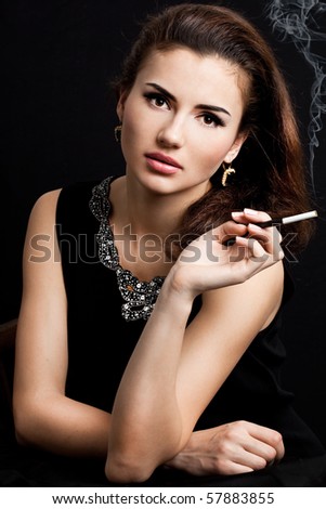 Woman Smokes