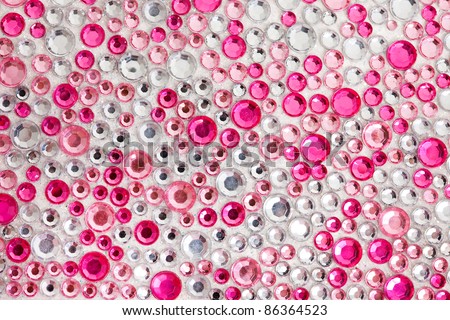 Pink and silver texture with crystals