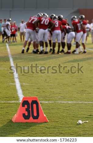 American Football Huddle