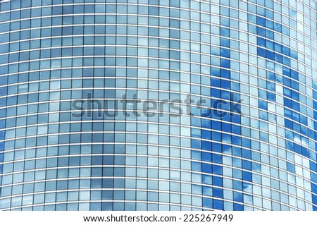 glass texture from an office building in a commercial district
