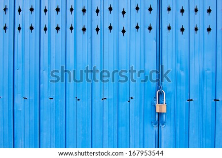 metal door and key lock