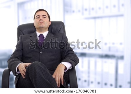 Business man portrait in office