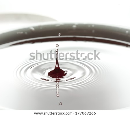 Drops of water frozen in movement