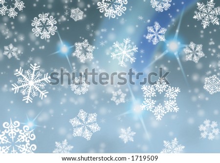 Vintage Snowflakes Postcard/Background