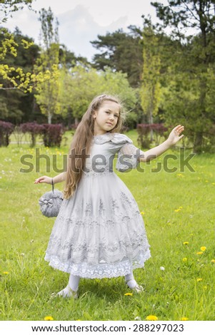 Girl acts blown by the fairytale wind