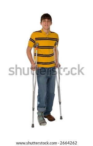 Kid With Crutches